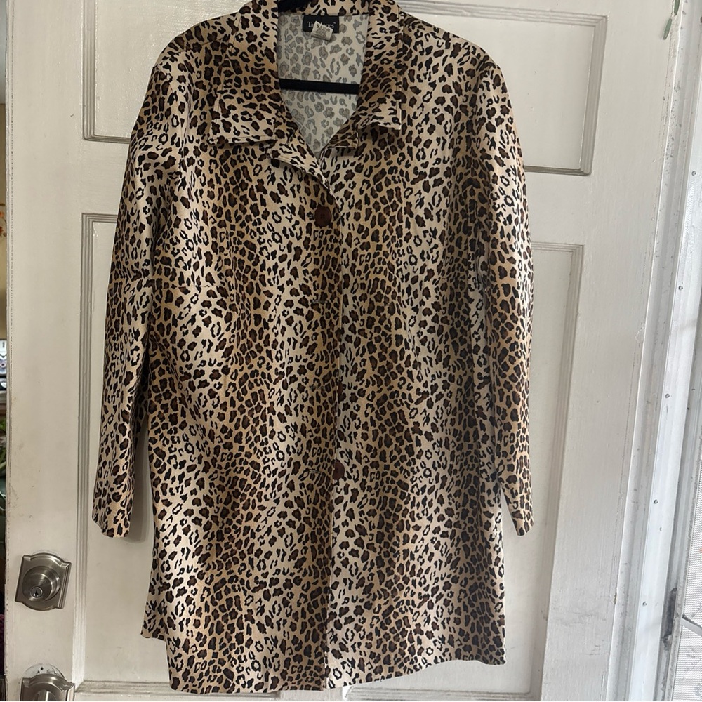 Tara Jones 3X Leopard Print Coat